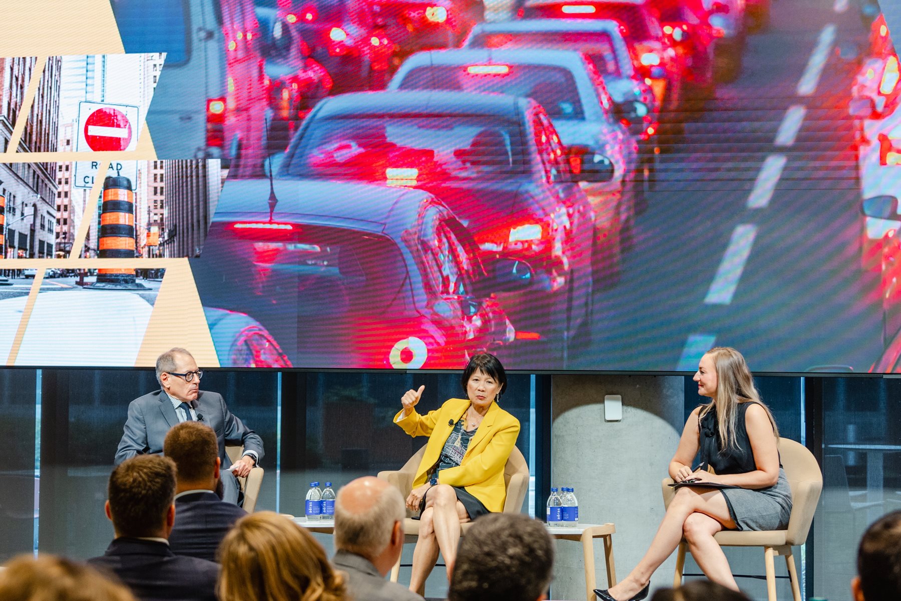 Mayor Chow, Minister Surma and Giles Gherson at our Congestion summit event.